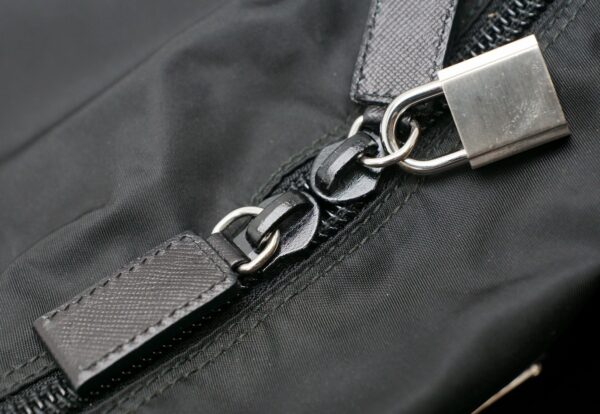 11561510 6 Prada Nylon Leather Travel Bag Black