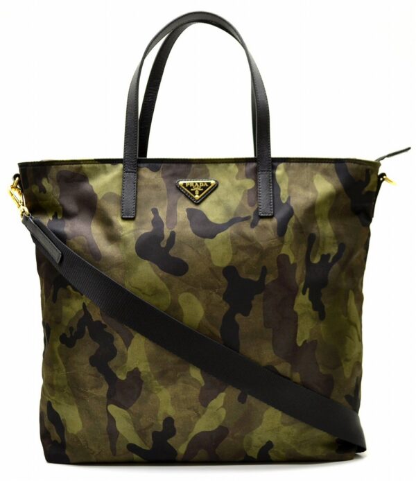 11561514 Prada Camouflage Nylon 2way Tote Shoulder Bag