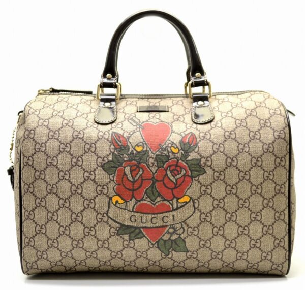 11570050 Gucci GG Mini Handbag Leather Khaki Beige Brown