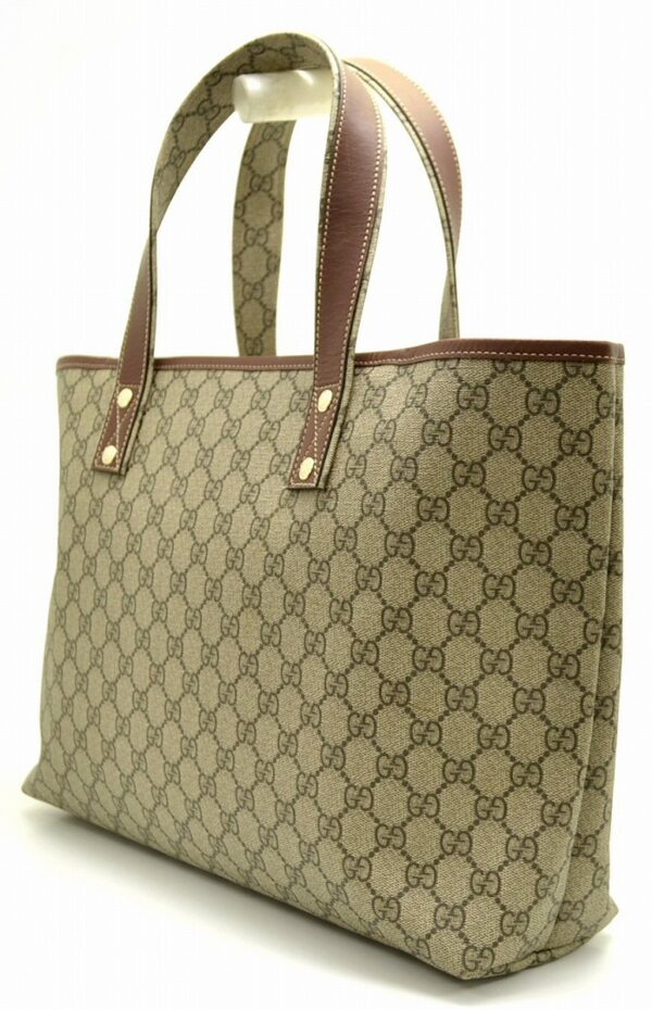 11570125 1 Gucci GG Plus Tote Bag Leather Brown