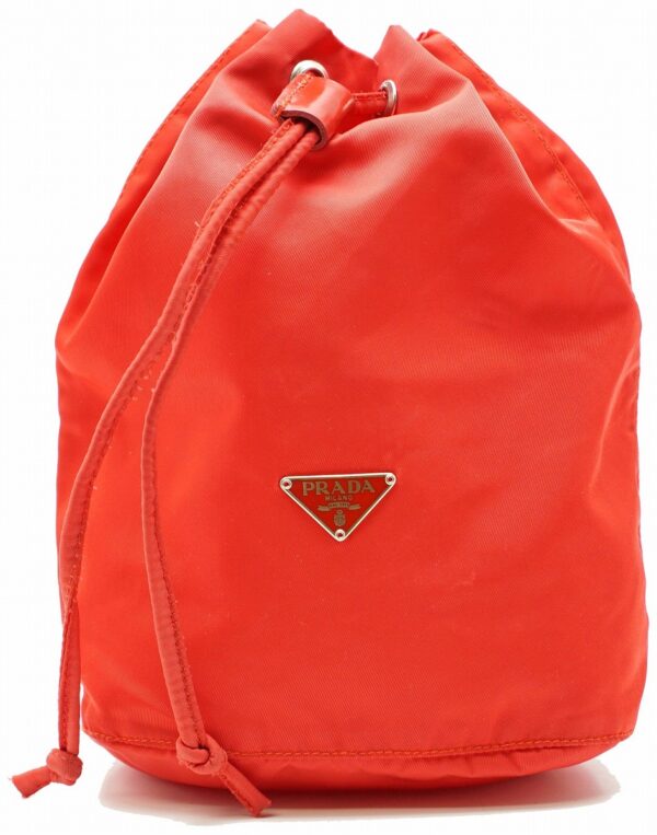 11570305 Prada Nylon Drawstring Pouch Red