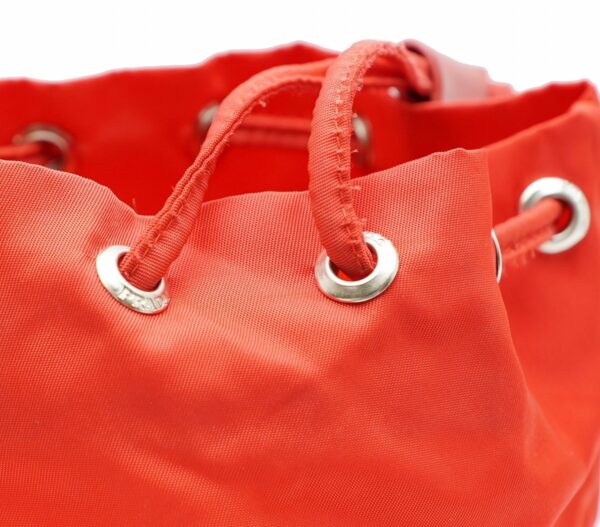 11570305 5 Prada Nylon Drawstring Cosmetic Pouch Red