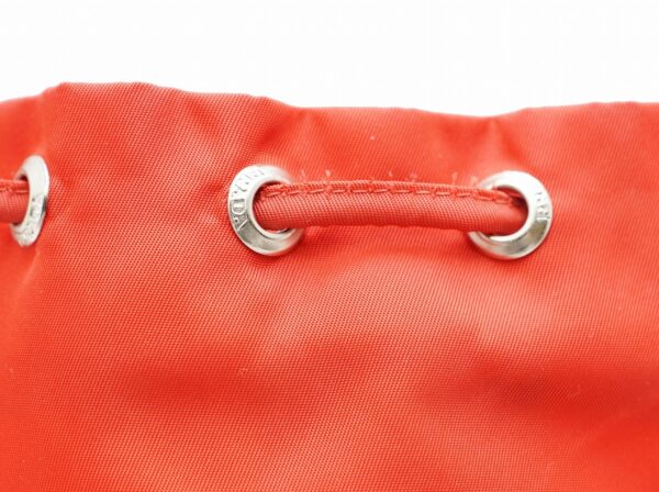 11570305 6 Prada Nylon Drawstring Cosmetic Pouch Red