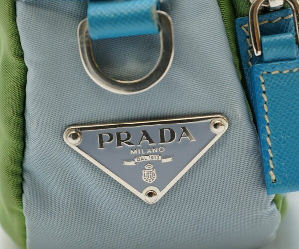 11570458 8 Prada Nylon Leather 2way Shoulder Crossbody Pouch Blue