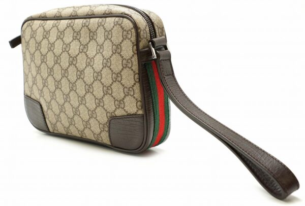 11570557 1 Gucci GG Supreme Bag Leather Khaki Brown