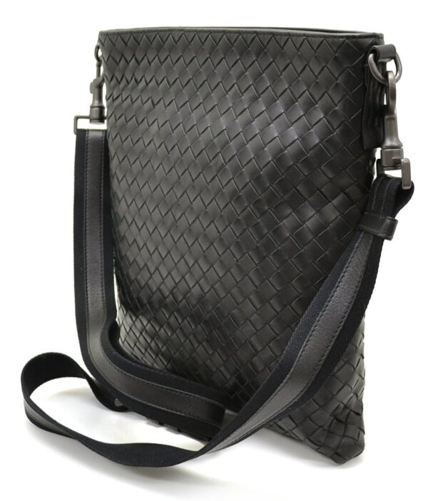 11570615 1 Bottega Veneta Intrecciato Crossbody Bag Black