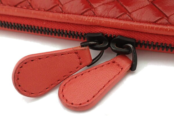 11570756 6 Bottega Veneta Intrecciato Cosmetic Pouch Red