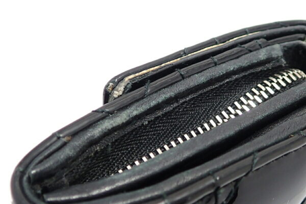 11570759 7 Christian Dior Lock Chain Wallet Patent Leather Black