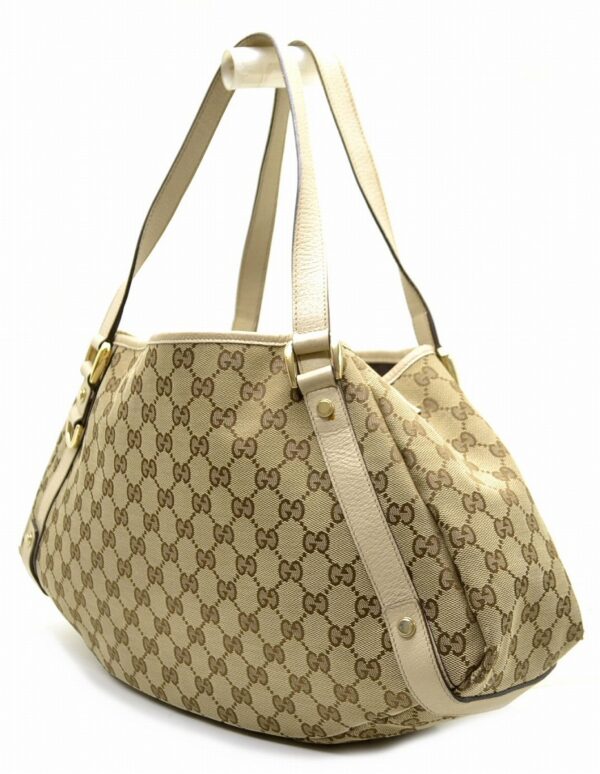 11570910 1 Gucci GG Handbag Leather Khaki Beige Brown