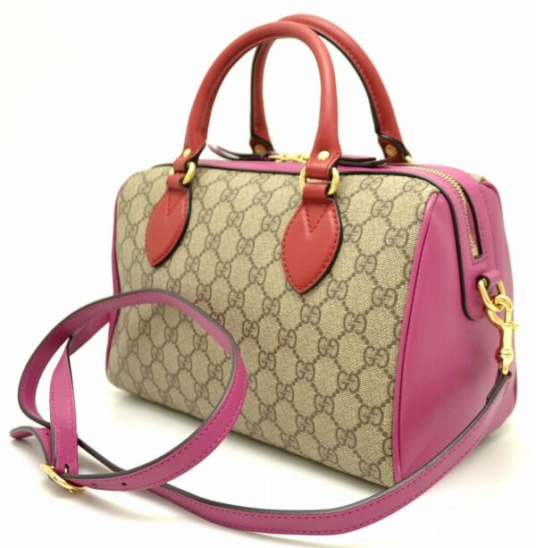 11571116 1 Gucci GG Mini Handbag Leather Beige Pink