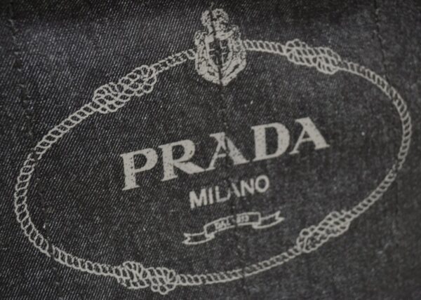 11571370 6 Prada Canapa Denim 2way Tote Shoulder Bag Black