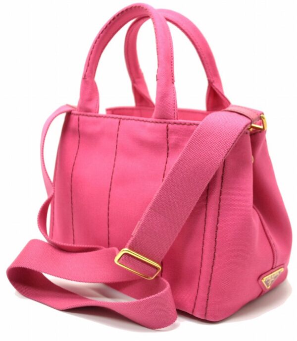 11571375 1 Prada Canapa Denim 2way Tote Shoulder Bag Pink