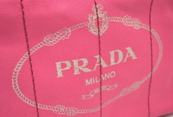 11571375 6 Prada Canapa Denim 2way Tote Shoulder Bag Pink