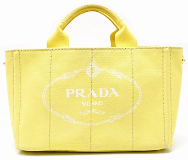 11571381 Prada Canapa Tote Handbag Yellow