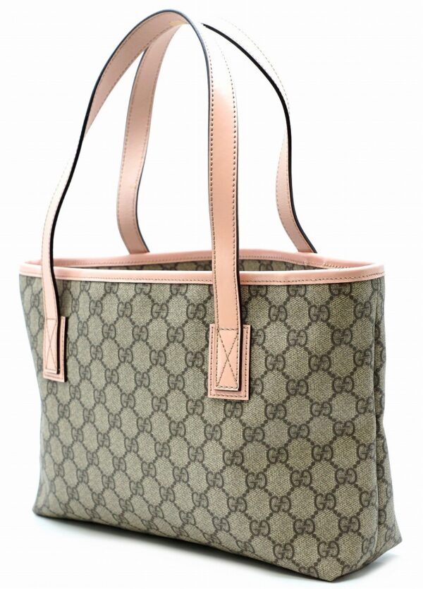 11571451 1 Gucci GG Plus Tote Bag Leather Khaki Beige Pink