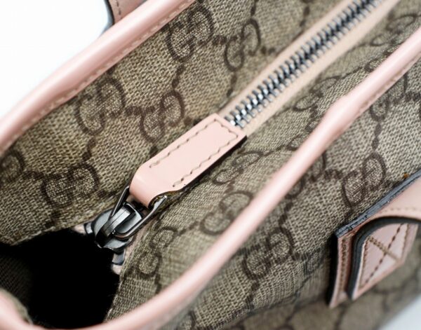 11571451 5 Gucci GG Plus Tote Bag Leather Khaki Beige Pink