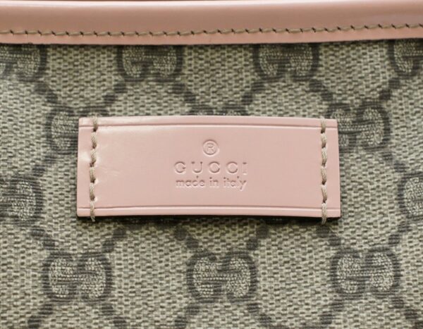 11571451 8 Gucci GG Plus Tote Bag Leather Khaki Beige Pink