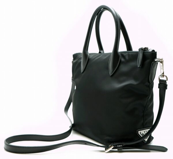 11571530 1 Prada Nylon Shoulder Tote Handbag Black