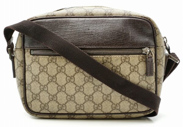 11580216 Gucci GG Plus Shoulder Bag Canvas Khaki Brown