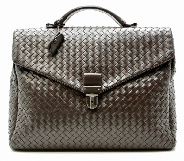 11580482 Bottega Veneta Intrecciato Briefcase Brown