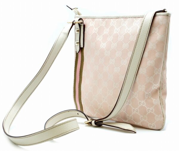 11580646 1 Gucci GG Sherry Shoulder Bag Pink Off White Khaki