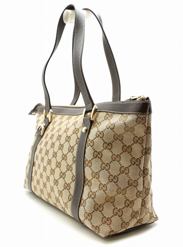 11580696 1 Gucci GG Tote Bag Shoulder Tote Leather Beige Brown