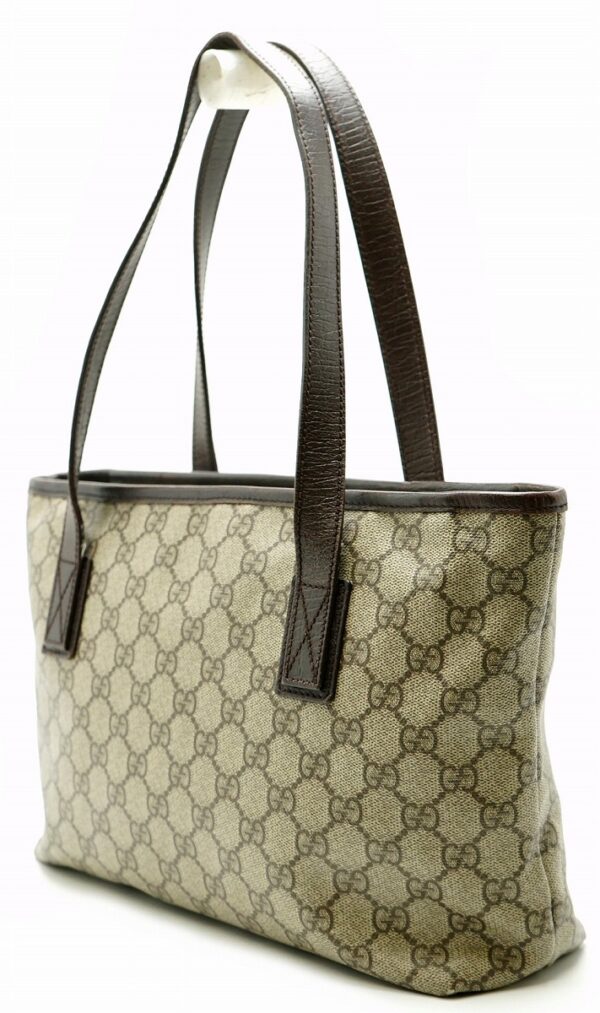 11580844 1 Gucci GG Plus Supreme Bag Tote Leather Khaki Beige Brown