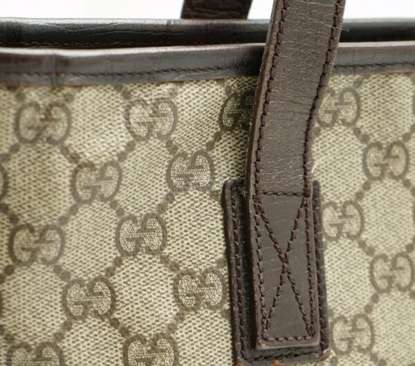 11580844 5 Gucci GG Plus Supreme Bag Tote Leather Khaki Beige Brown