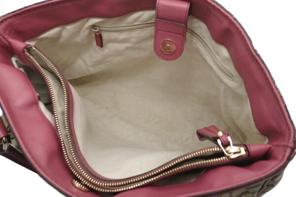 11580893 4 Gucci GG Sookie Shoulder Bag Leather Khaki Beige Pink