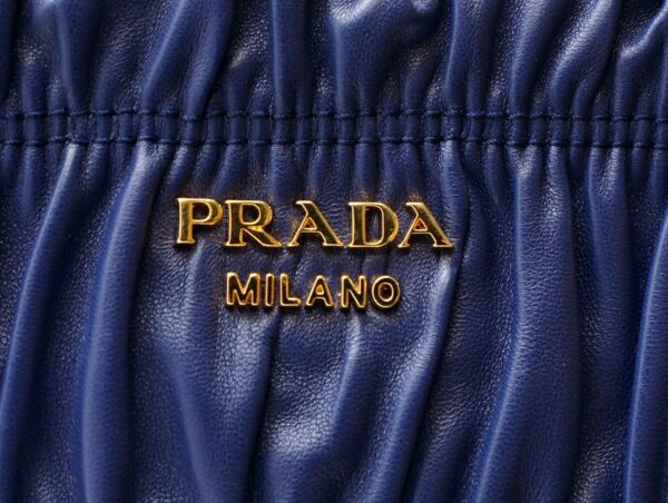 11580918 8 Prada Gathered Leather Clutch Bag Blue