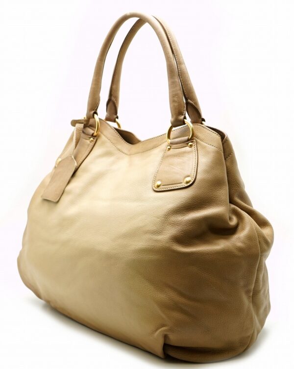 11580946 1 Prada Cervo Antik Leather Gradation Handbag Beige