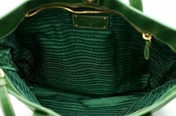 11580949 4 Prada Nylon Leather 2way Crossbody Tote Shoulder Bag Green