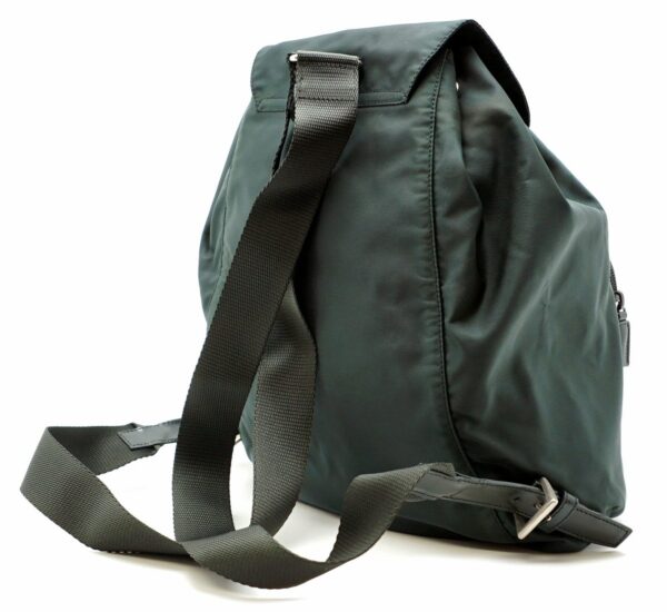 11581053 1 Prada Nylon Leather Rucksack Shoulder Bag Green