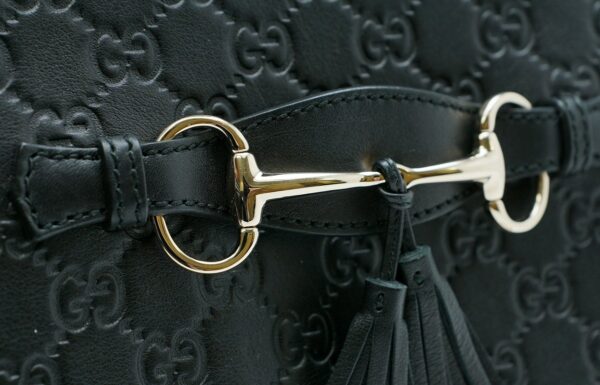 11581127 5 Gucci Guccissima Emily Chain Shoulder Bag Leather Black