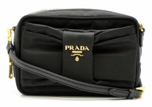 11581138 Prada Galleria Mini Bag Handbag Stitch Leather Black