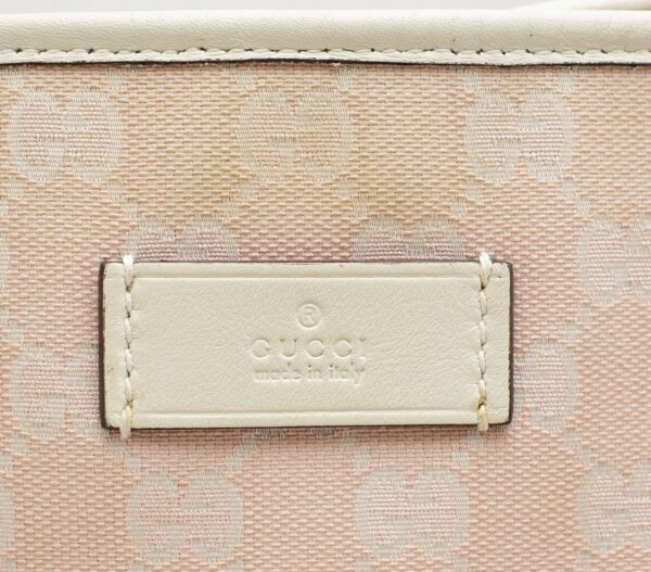 11581146 8 Gucci GG Canvas Tote Bag Shoulder Tote Leather Pink White