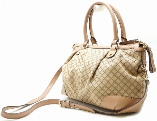 11581152 1 Gucci Sookie Diamante Handbag Crossbody Leather Beige Pink