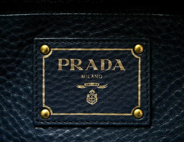 11581158 8 Prada Vitello Daino Leather 2way Crossbody Shoulder Bag Navy