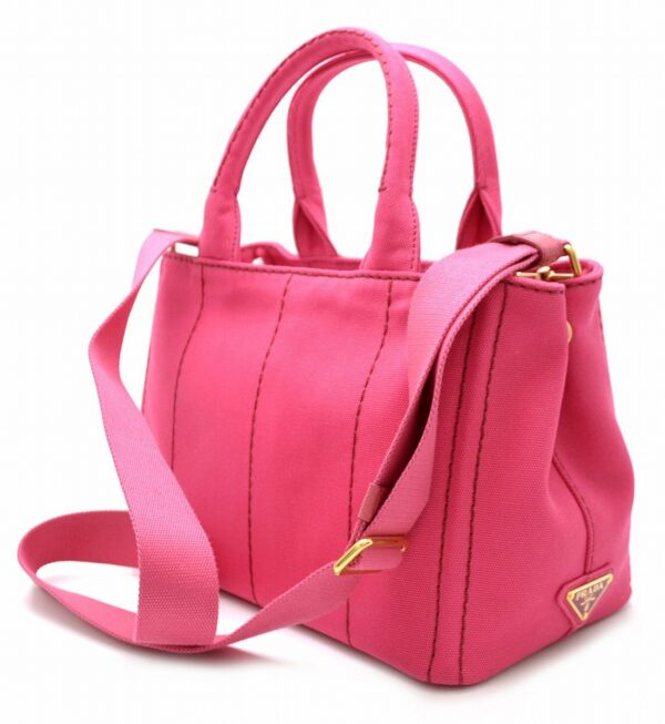 11581175 1 Prada Canapa Denim 2way Tote Shoulder Bag Pink