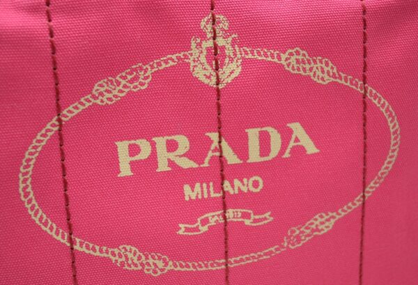 11581175 8 Prada Canapa Denim 2way Tote Shoulder Bag Pink