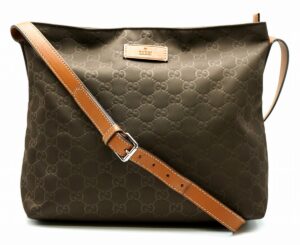 11581492 Fendi Zucca Pattern Shoulder Bag Canvas Brown