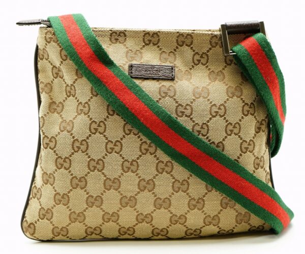 11590247 Gucci GG Shoulder Bag Sherry Line Khaki Beige Brown