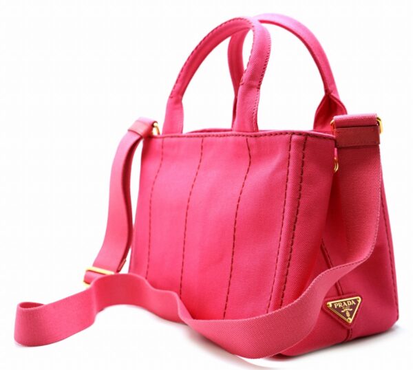 11590248 1 Prada Canapa Denim 2way Tote Shoulder Bag Pink