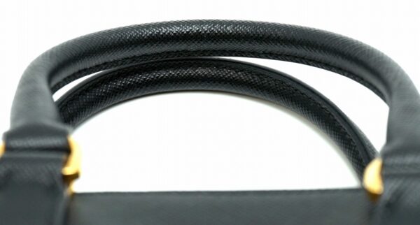 11590291 3 Prada Saffiano Lux Embossed Leather 2way Crossbody Shoulder Bag Black