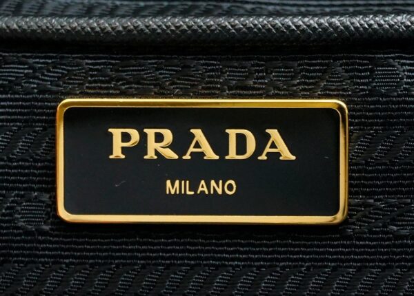 11590293 8 Prada Nylon Leather Shoulder Tote Bag Black