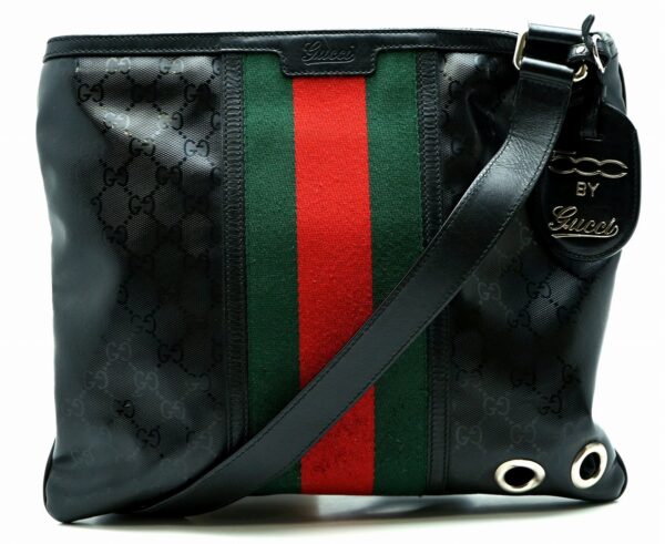 11590304 Gucci GG Implement Webbing Shoulder Bag Black