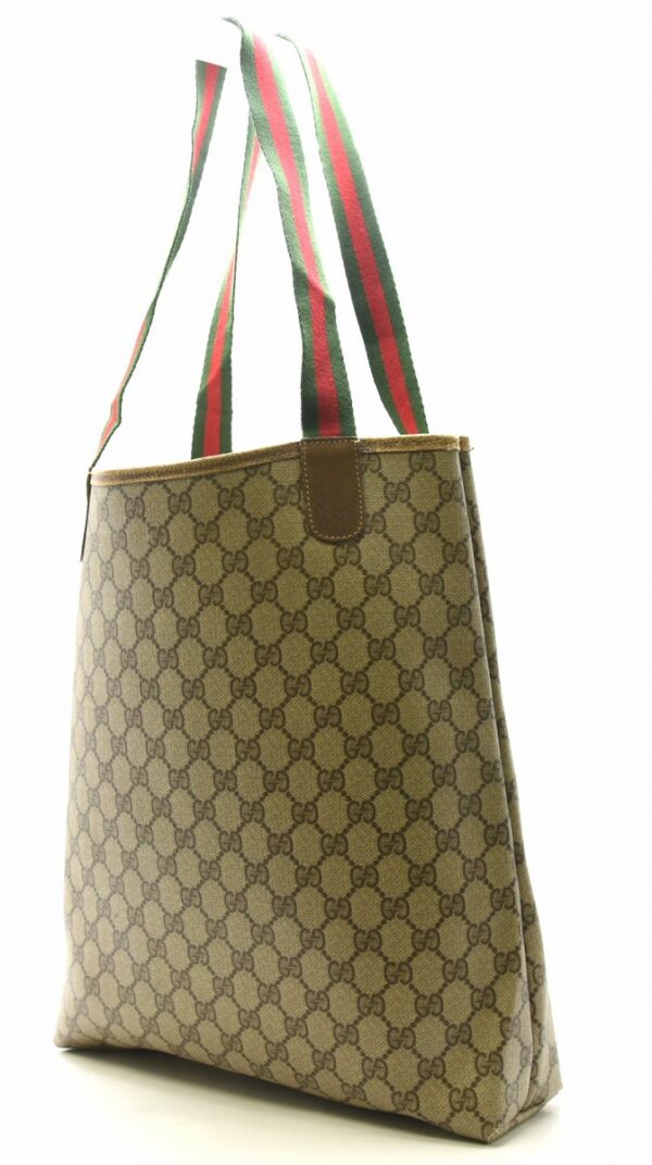 11590420 1 Gucci Sherry Line GG Plus Shoulder Tote Bag Khaki Beige Brown