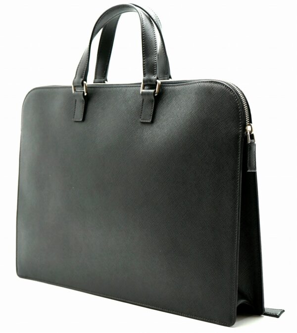 11590796 1 Prada Saffiano Leather Briefcase Document Bag Black