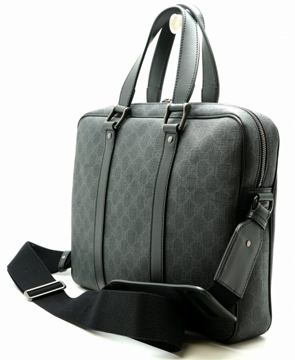 11590845 1 Gucci GG Supreme Briefcase Leather Black