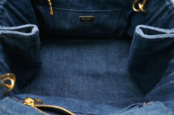 11590958 4 Prada Canapa Denim 2way Tote Shoulder Bag Blue